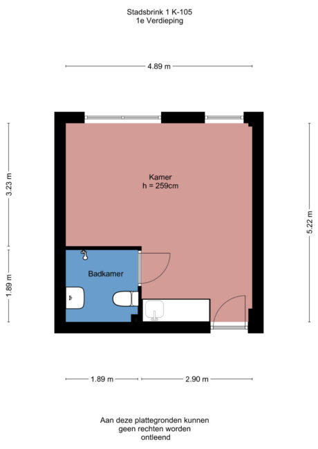 Plattegrond: Stadsbrink 1K 105, Wageningen