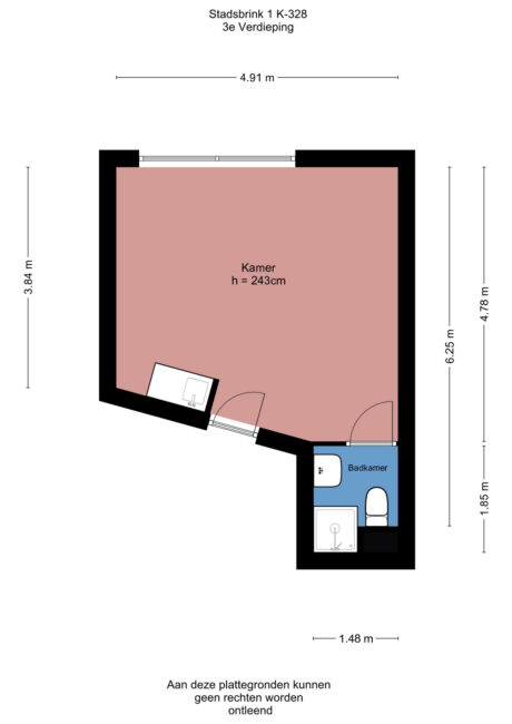 Plattegrond: Stadsbrink 1K 328, Wageningen