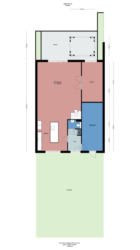 Plattegrond: Krijthehof 42, Wageningen
