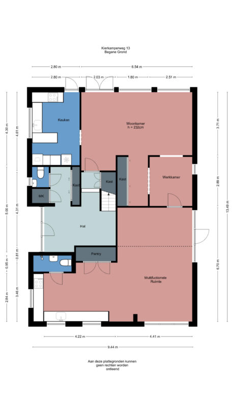 Plattegrond: Kierkamperweg 13, Bennekom
