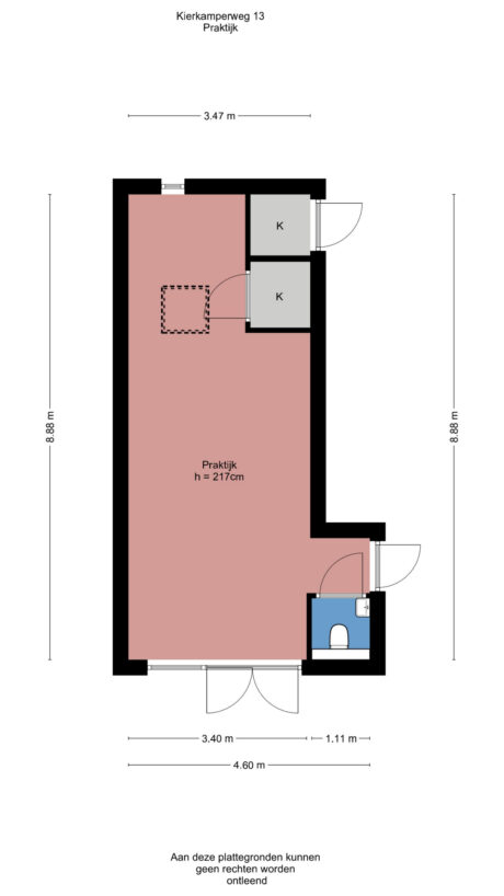 Plattegrond: Kierkamperweg 13, Bennekom