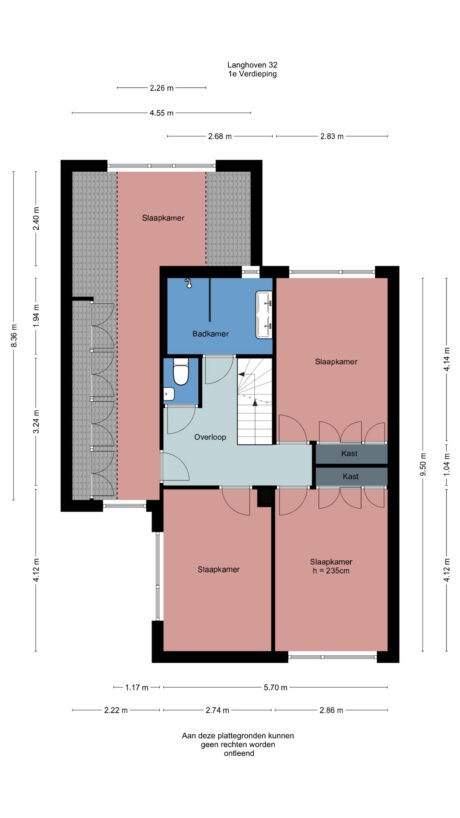Plattegrond: Langhoven 32, Bennekom