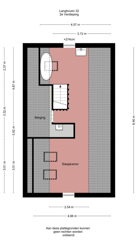 Plattegrond: Langhoven 32, Bennekom