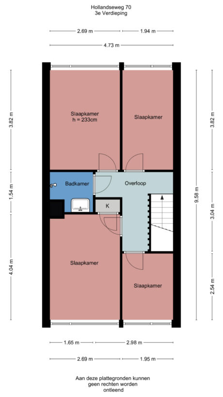 Plattegrond: Hollandseweg 70, Wageningen