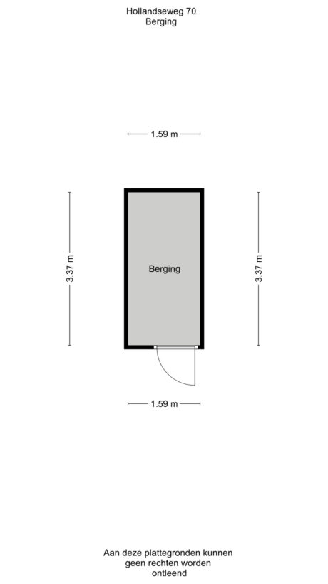 Plattegrond: Hollandseweg 70, Wageningen