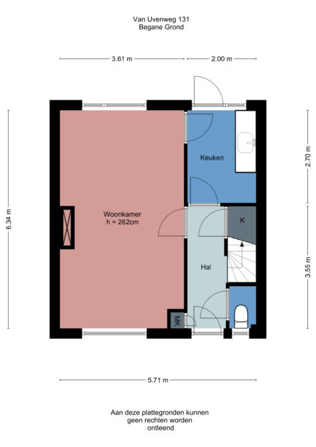 Plattegrond: Van Uvenweg 131, Wageningen