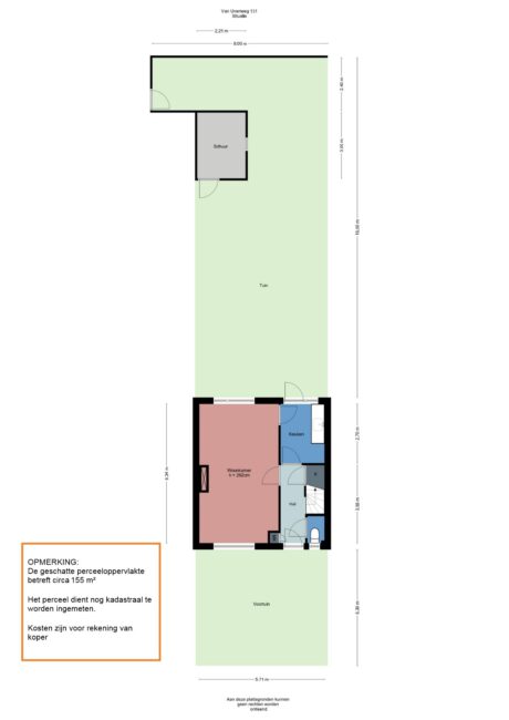 Plattegrond: Van Uvenweg 131, Wageningen