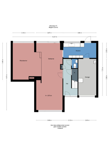 Plattegrond: Boeslaan 51, Wageningen