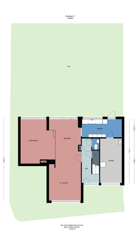 Plattegrond: Boeslaan 51, Wageningen