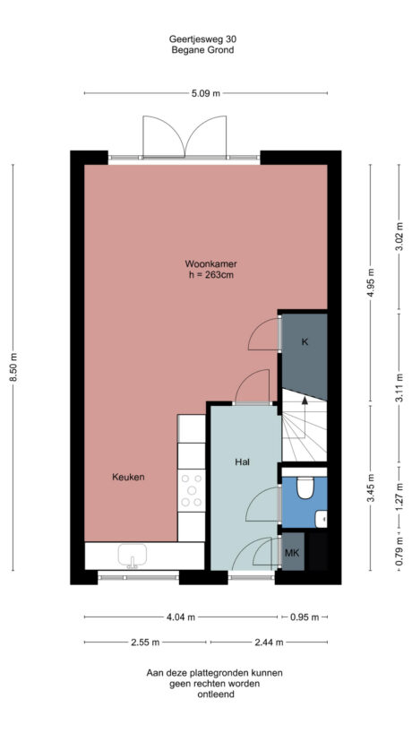 Plattegrond: Geertjesweg 30, Wageningen