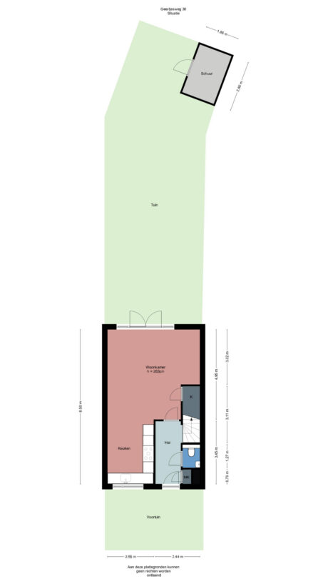 Plattegrond: Geertjesweg 30, Wageningen