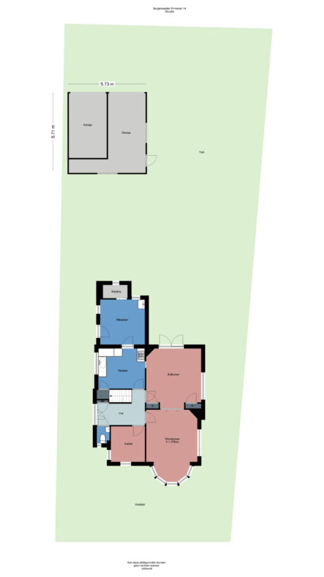 Plattegrond: Burgemeester Prinslaan 14, Ede