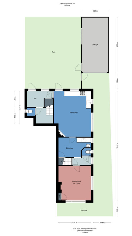 Plattegrond: Achterdorpsstraat 55, Renkum