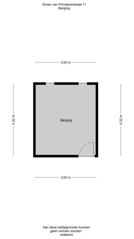 Plattegrond: Groen van Prinstererstraat 11, Wageningen