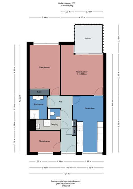 Plattegrond: Hollandseweg 270, Wageningen