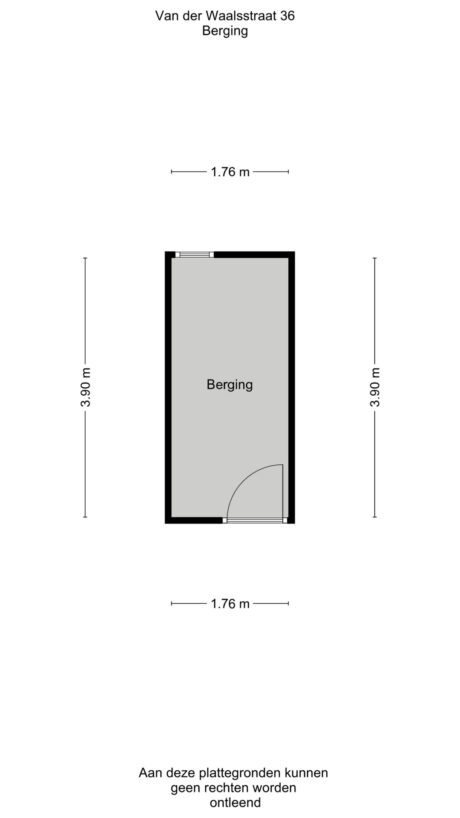Plattegrond: Van der Waalsstraat 36, Wageningen