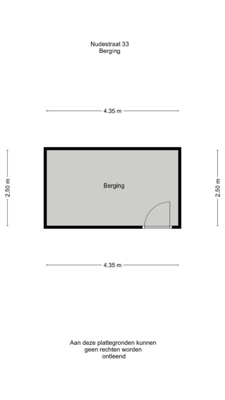 Plattegrond: Nudestraat 33, Wageningen