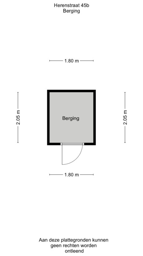 Plattegrond: Herenstraat 45B, Wageningen