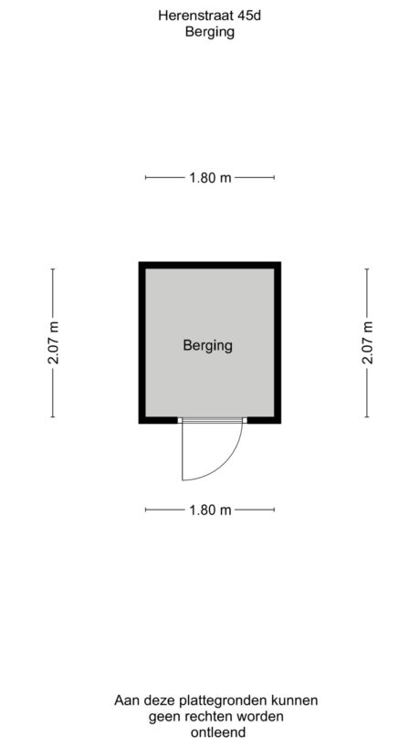 Plattegrond: Herenstraat 45D, Wageningen