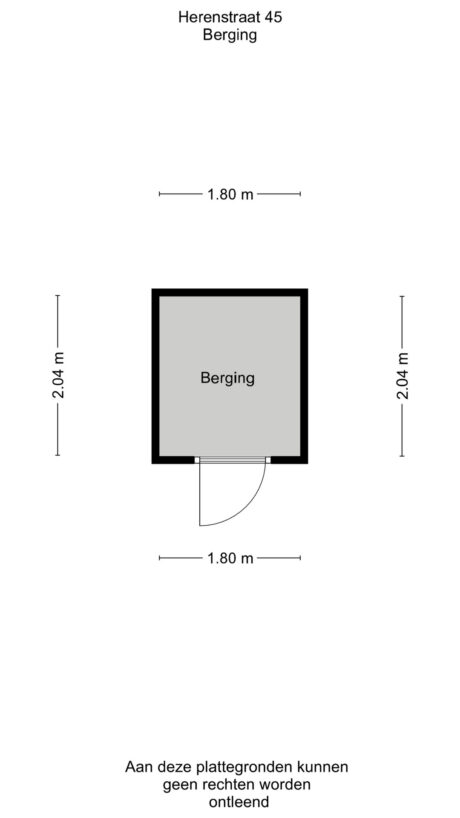 Plattegrond: Herenstraat 45, Wageningen