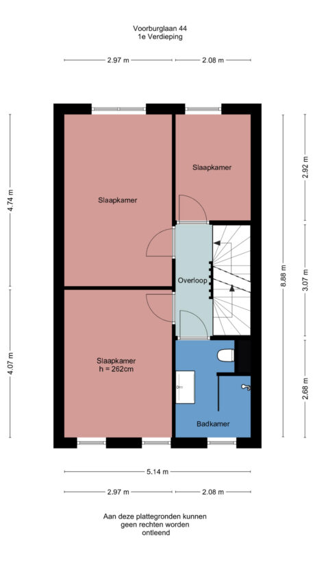 Plattegrond: Voorburglaan 44, Wageningen