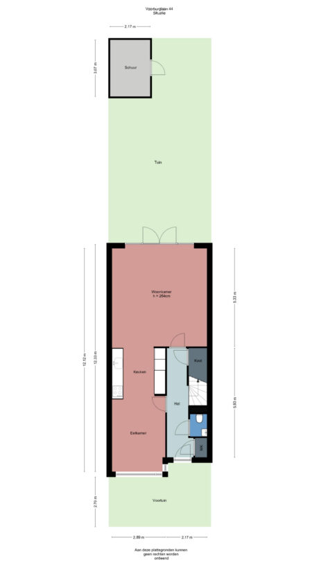 Plattegrond: Voorburglaan 44, Wageningen