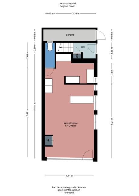 Plattegrond: Junusstraat 4, Wageningen