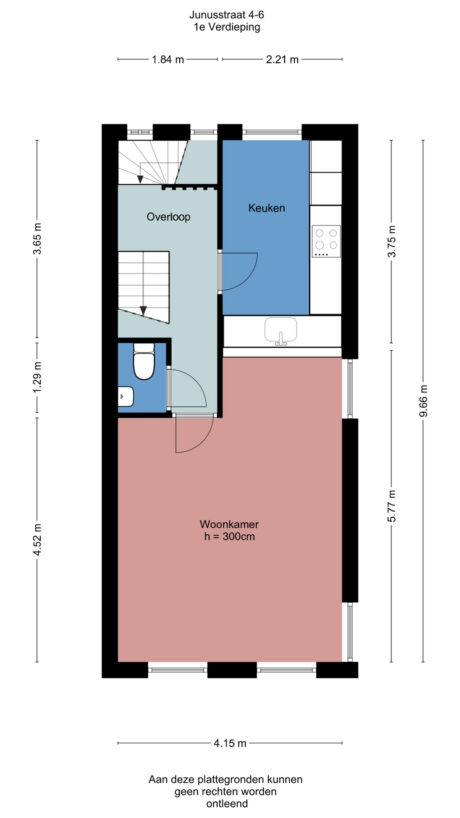 Plattegrond: Junusstraat 4, Wageningen
