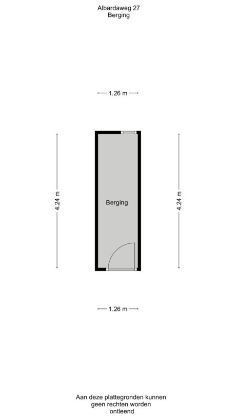 Plattegrond: Albardaweg 27, Wageningen