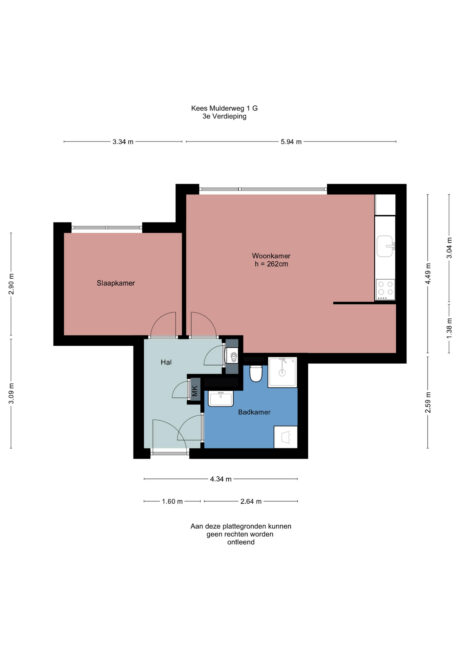 Plattegrond: Kees Mulderweg 1G, Wageningen