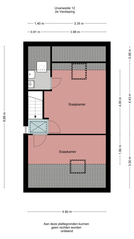 Plattegrond: Uiverweide 12, Wageningen