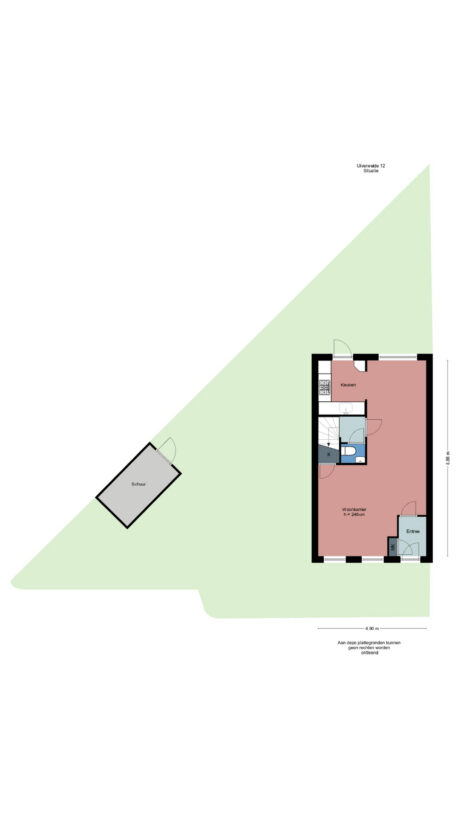 Plattegrond: Uiverweide 12, Wageningen