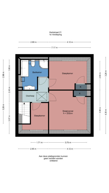 Plattegrond: Kerkstraat 21, Renkum