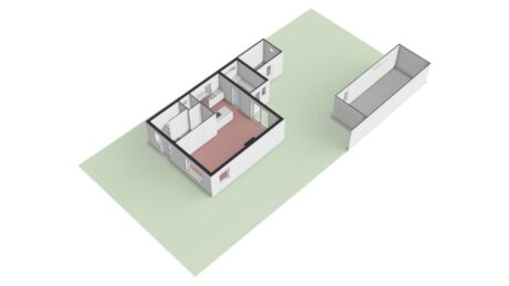 Plattegrond: Kerkstraat 21, Renkum