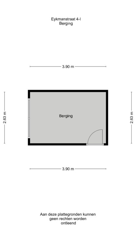 Plattegrond: Eykmanstraat 4I, Wageningen