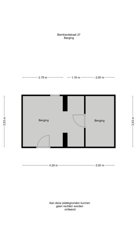 Plattegrond: Bernhardstraat 27, Wageningen