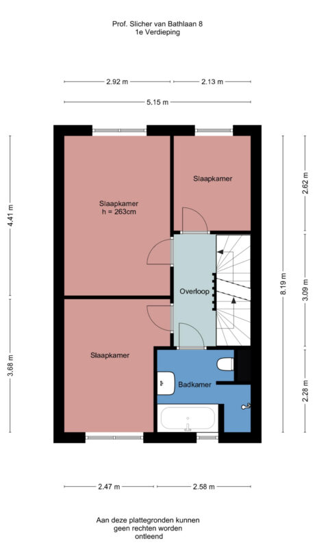 Plattegrond: Prof. Slicher van Bathlaan 8, Wageningen