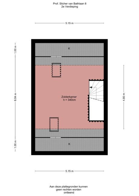 Plattegrond: Prof. Slicher van Bathlaan 8, Wageningen