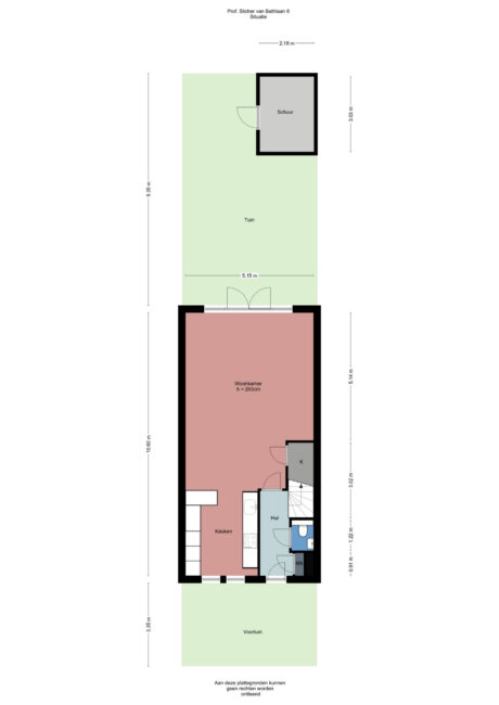 Plattegrond: Prof. Slicher van Bathlaan 8, Wageningen