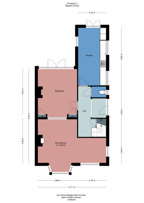 Plattegrond: Ericalaan 2, Wageningen