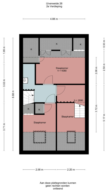 Plattegrond: Uiverweide 26, Wageningen