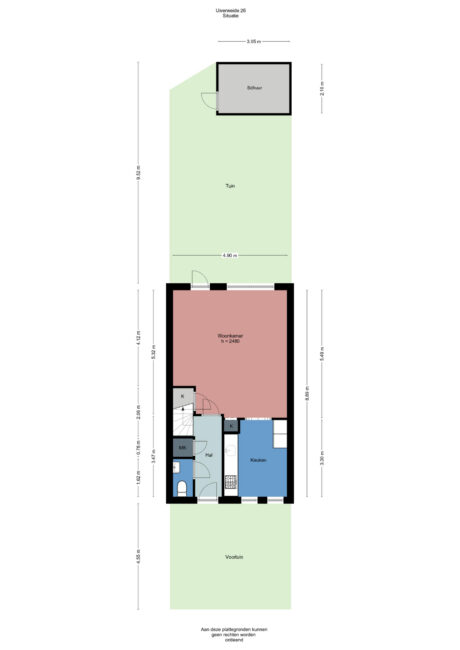 Plattegrond: Uiverweide 26, Wageningen