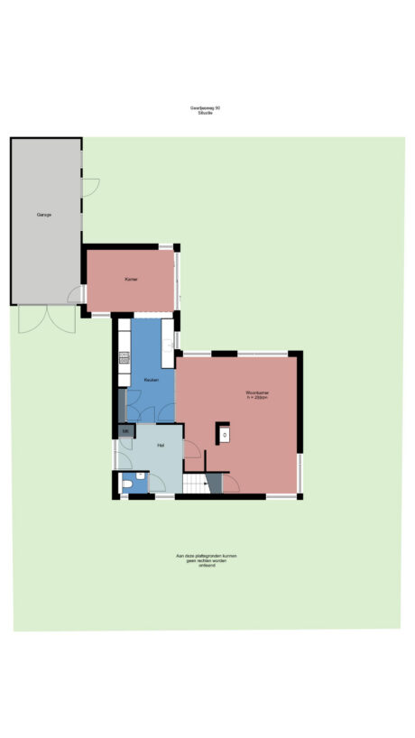 Plattegrond: Geertjesweg 90, Wageningen