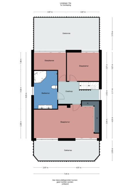 Plattegrond: Lindelaan 10A, Renkum
