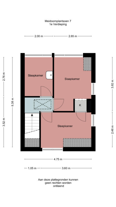 Plattegrond: Meidoornplantsoen 7, Wageningen