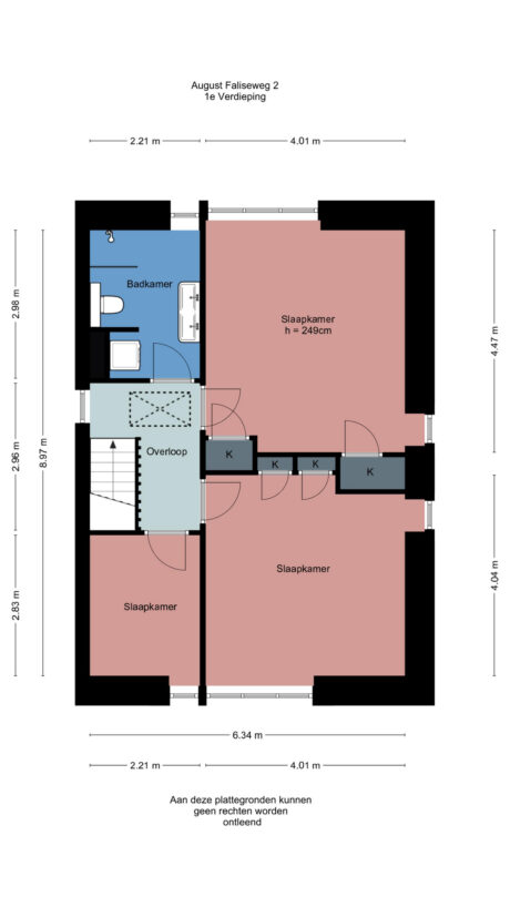 Plattegrond: August Faliseweg 2, Wageningen