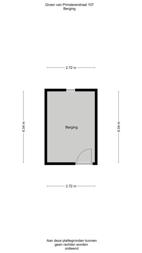 Plattegrond: Groen van Prinstererstraat 107, Wageningen