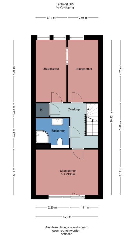 Plattegrond: Tarthorst 565, Wageningen