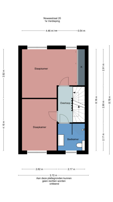 Plattegrond: Noweestraat 20, Wageningen