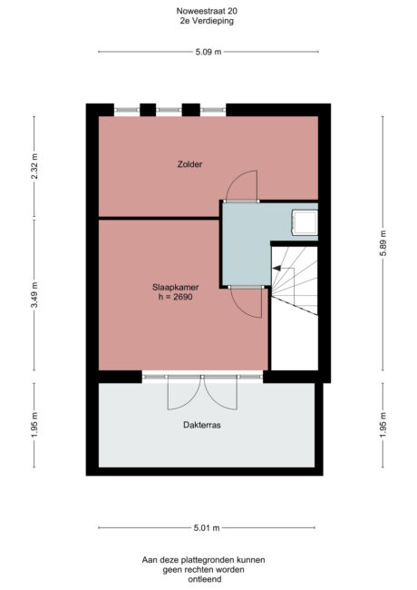 Plattegrond: Noweestraat 20, Wageningen